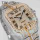 TW Factory Replica Swiss Automatic Movement Cartier Santos Men 40MM Yellow Gold Diamond Watch (8)_th.jpg